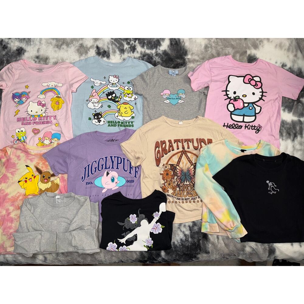11 Girls Tops Tshirts Sweatshirts Bundle Lot